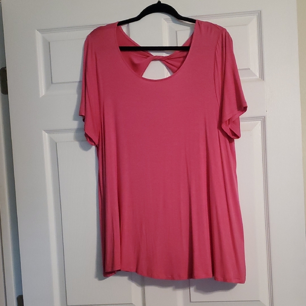 Lane Bryant Swing Short-Sleeve Twist-Back Tee